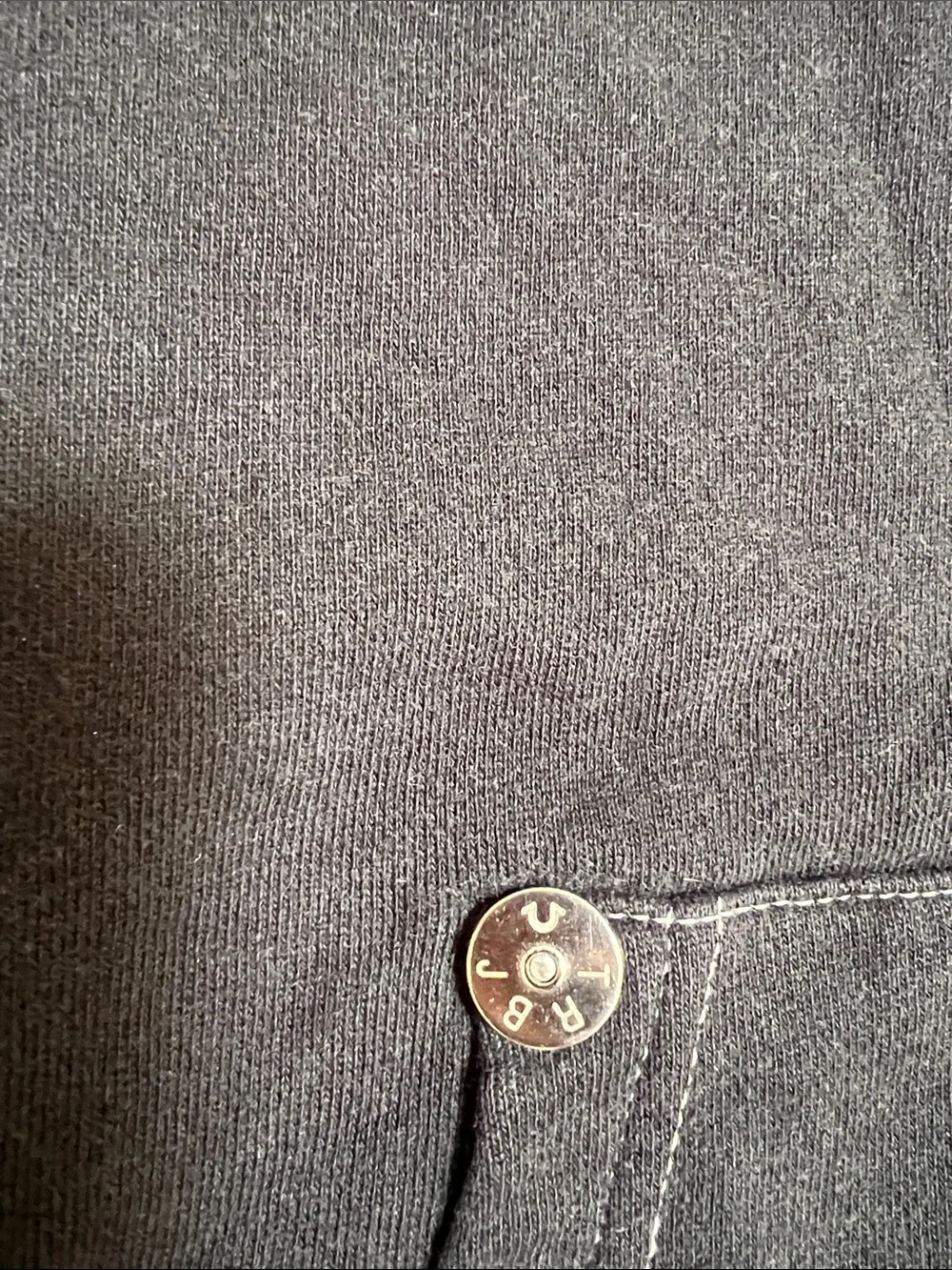 True Religion Black Zip Hoodie with Contrast Drawcords